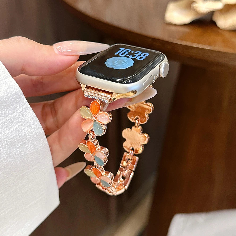 Bracelet Fleur — Apple Watch Femme