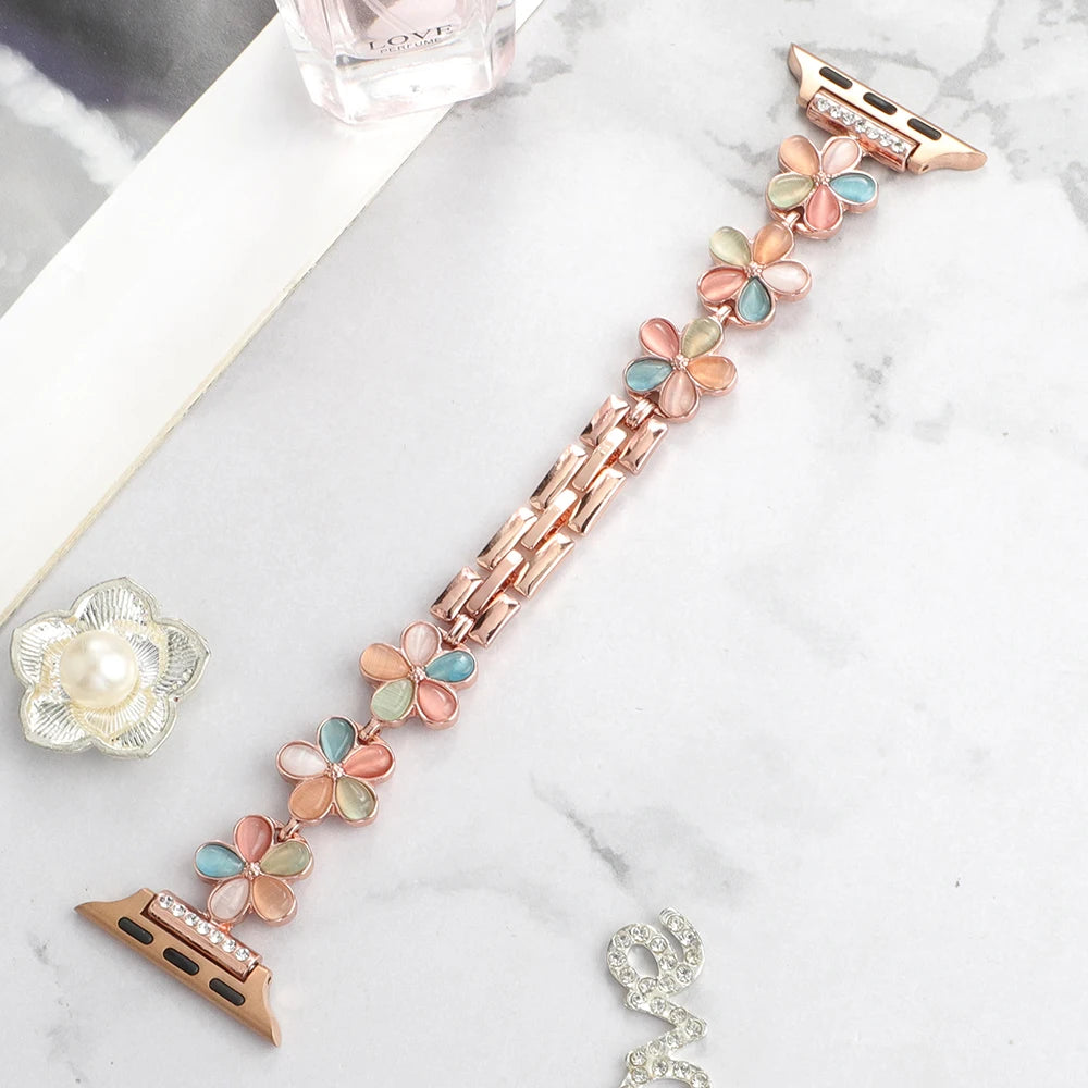 Bracelet Fleur — Apple Watch Femme